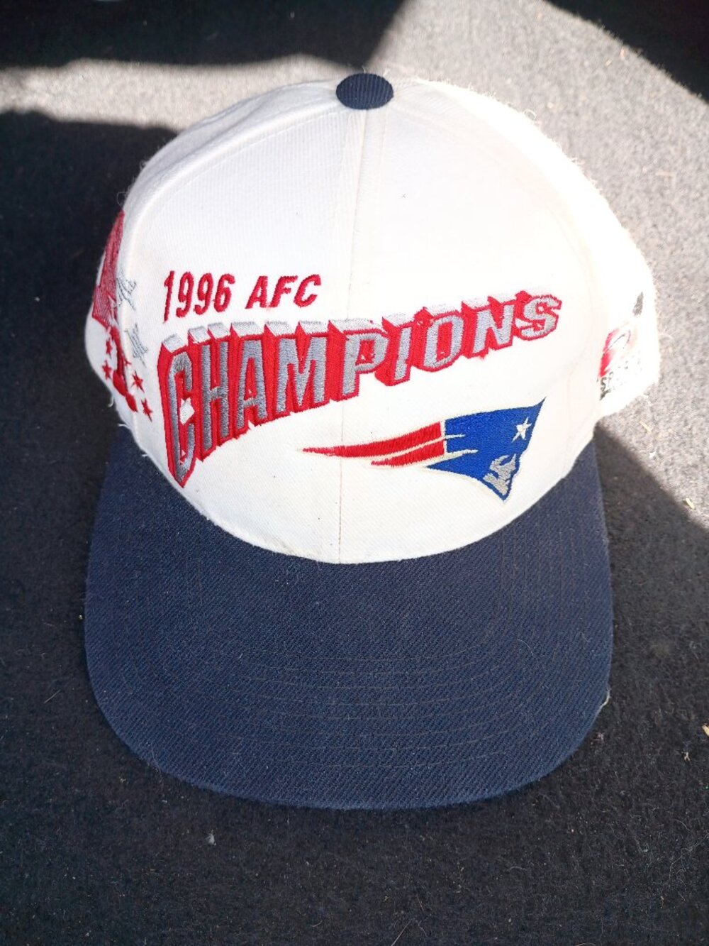 Vintage ‘96 AFC Champions New England Patriots SnapBack Hat NFL Pro Line Sports